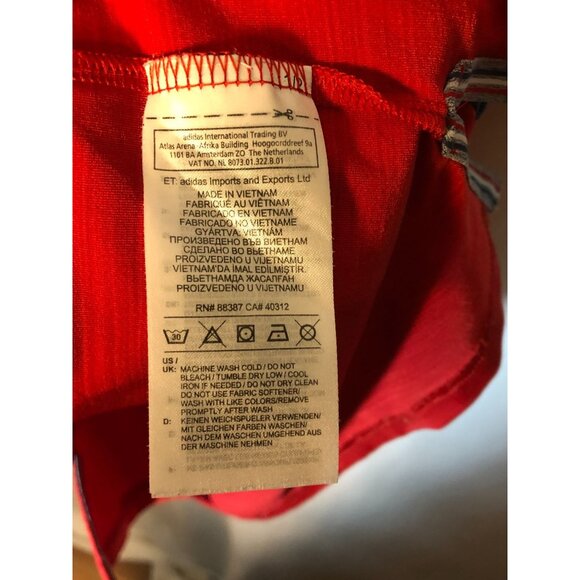 Adidas Mens Golf Polo Shirt USA Themed Size Small Colorblock Design Red/Navy Pol - Picture 10 of 11